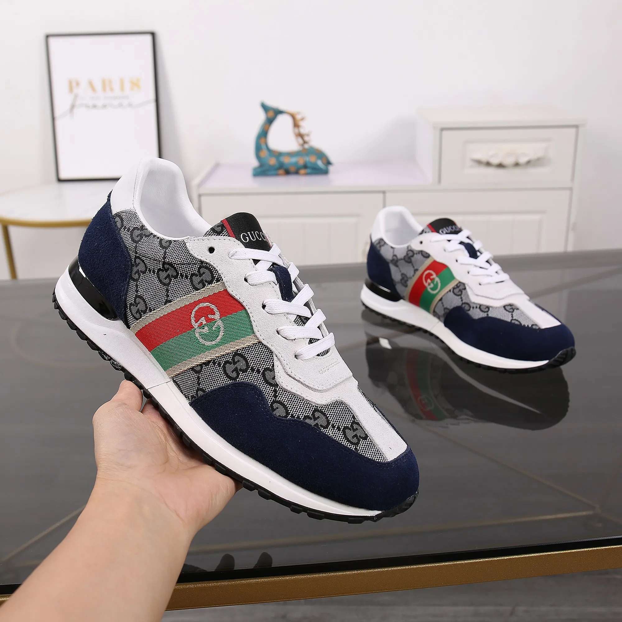 p420👾👾Spring new style is here again! [Gucci Sports Men's Shoes] Gucci fashionable casual men's shoes🇨🇳Original 1:1 mold opening, new models are available first💯Not high-profile but avant-garde, simple, low-key and fashionable, super versatile style🌿Made of original cowhide➕Sheepskin lining🎋The version is comfortable on the feet, and the workmanship is first-class🍍38-44 Large quantities in stock